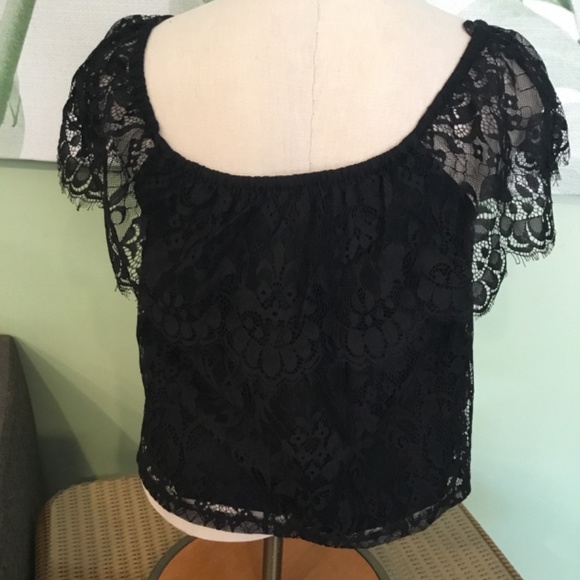 Hollister Black Lace Top Size M - Picture 3 of 4